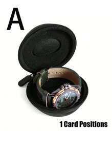 1pc Hard Watch Travel Case For Men And Women Portable Single Watch Storage Box And Organizer,Watch Protection Storage Box,Anti-Move Watch Pillow For Wristwatches And Smart Watches(1/2/3 Slot)