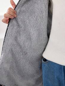 1 件装年轻男孩休闲连帽保暖内衬迷彩派克大衣，适合通勤、校服、日常休闲、派对、婚礼、洗礼 - 彩色 - 查看 5