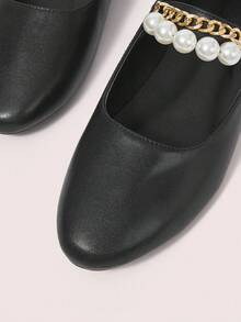 CUCCOO DOLLMOD Zapatos planos de mujer elegantes con cruce y detalles en diamante, cómodos de caucho - Negro - Ver 7