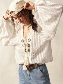 Bohemela BOHO Women's Shirt Simple Fashion Casual Daily Long Sleeve