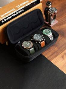 1pc Hard Watch Travel Case For Men And Women Portable Single Watch Storage Box And Organizer,Watch Protection Storage Box,Anti-Move Watch Pillow For Wristwatches And Smart Watches(1/2/3 Slot)