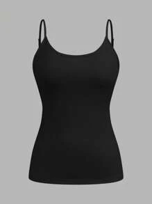 SHEIN EZwear 4pcs Summer Simple Solid Cami Top Back To School - Multicolor - View 6