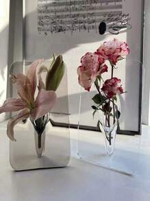 SHEIN 1pc A Creative Artistic Picture Frame Vase - Clear - View 5