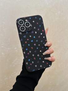 Maria Clara Maia Custodia per telefono cellulare colorata con motivo a cuore, semplice e carina, adatta per ragazze, di stile elegante e frost