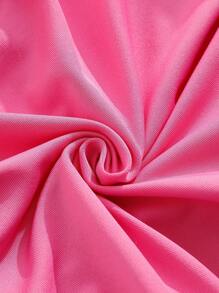 SHEIN 青少年女孩春夏木耳圆领仿珍珠上衣羊角短袖碎花裙两件套套装适合旅行和派对清新优雅套装、度假、夏季、旅行