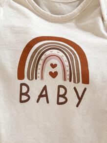 Loomiva Newborn Baby 3pcs Slogan Graphic Bodysuit - Multicolor - View 6