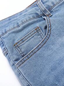 Manfinity EZcore Men's Casual Washed Ripped Slim Jeans - Light Wash - View 3