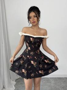 Chiquease Vestido corto de mujer, diseño sencillo de moda, informal y de uso diario