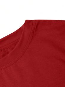 Rovax 女士休闲樱桃印花 T 恤，水果图案 T 恤，适合春夏季 - 紅色 - 查看 3