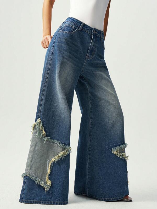 Bohemela BOHO Wide-Leg Women's Jeans Simple, Fashionable And Casual For Everyday Wear