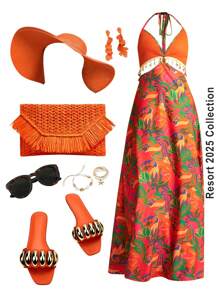 Slaydiva Bohemian Floral Pink Tropical Summer Vacation Holiday Women Dress,Nashville Western Music Festival Ditsy Floral Waist Cutout Shell Belt Tassel Decor - Multicolor - View 3