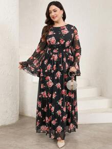 Modelyn Plus Size Dress Simple Fashion Casual Everyday - Multicolor - View 5