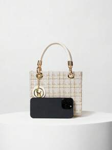 Women Handbag, Luxury Shoulder Bag, White Crossbody Bag, Large Capacity Winter Gifts