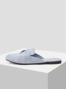 MOTF PREMIUM COMFORTABLE SIMPLISTIC ROUND TOE FLATS FOR WOMEN FOR CHRISTMAS - Baby Blue - View 3