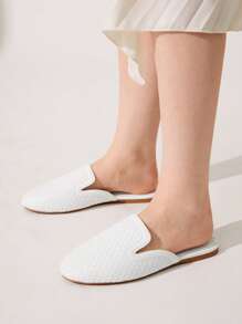 CUCCOO CHICEST Giày đế bằng mũi kín màu trắng phong cách Bắc Âu dành cho nữ Giày mùa xuân cho kỳ nghỉ xuân Phục sinh - trắng - Xem 9