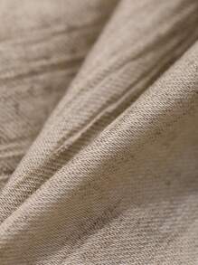 Dazy-Less 2pcs Women's Loose Minimalist Formal Business Suit Set Old Money Style - Khaki - View 7