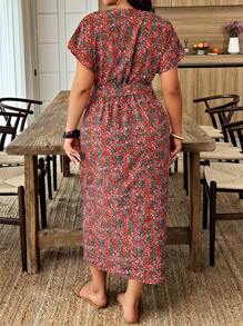 Weeklong Váy dài cỡ lớn họa tiết hoa Ditsy Ditsy cho kỳ nghỉ thường ngày - Nhiều màu - Xem 2