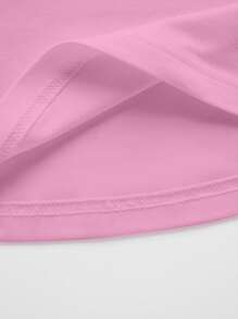 INAWLY 大码女式宽松汽车图案印花粉色 T 恤，夏季可爱上衣 - 粉色 - 查看 5