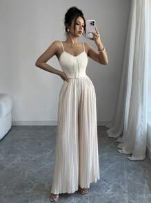 Lyxana 女士新款时尚褶皱连体裤，春夏