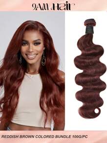 Reddish Brown Body Wave 1Pc 100% Remy Human Hair Bundle 1 Bundle 33B Color - S33 - View 1