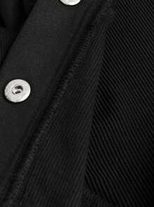 Maweii 大码女式束腰夹克，轻便长袖外套 - 黑色 - 查看 7