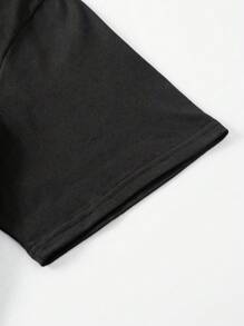 SHEIN LUNE 大码女式 T 恤“Limoncello Spritz”图案 T 恤女式上衣，夏季 - 黑色 - 查看 6