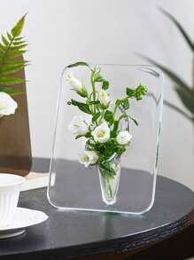 SHEIN 1pc A Creative Artistic Picture Frame Vase - Clear - View 6