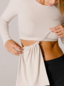 Aralina Leisurewear Soft Knit Texture High-Waisted Comfy Lounge Pants - Black - View 3