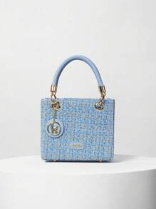 Large Capacity Handbag For Women, Blue Shoulder Bag With Delicate Details, Suitable For Gift Winter Gifts - Baby Blue - View 1