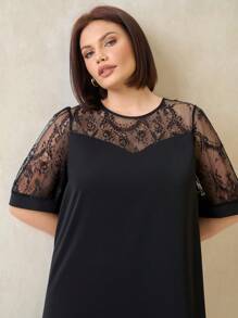 SHEIN Clasi Robe de tous les jours simple et à la mode pour femmes en grandes tailles