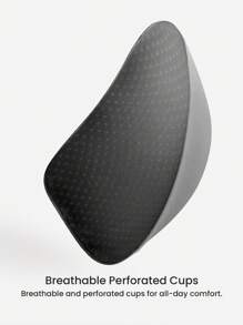 LUVLETTE Dream Curve 2ndSkin 全覆盖无线无缝透气侧支撑 V 领休闲运动健身内衣外穿文胸黑色隐形内衣粘性 SizeFreedom 基本款文胸 - 黑色 - 查看 2