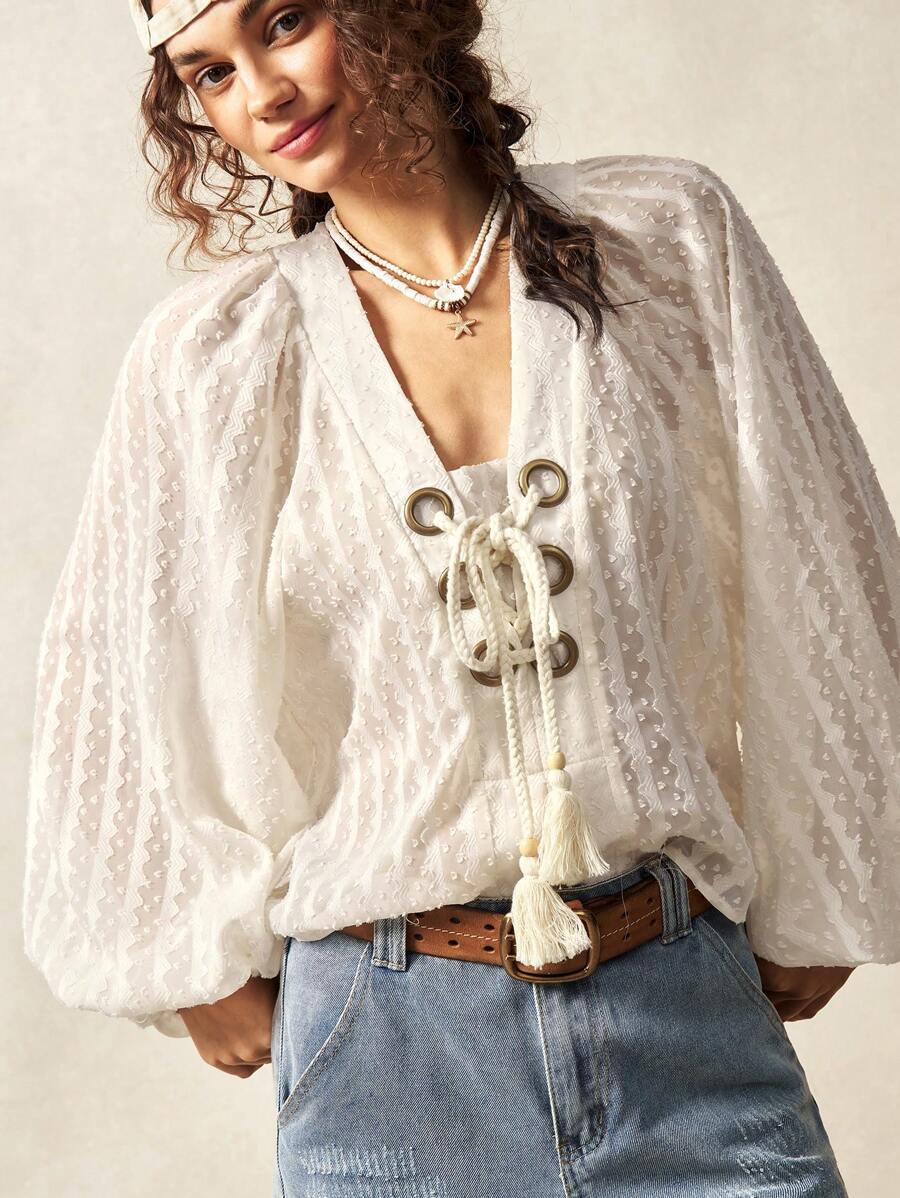 Bohemela BOHO Women's Shirt Simple Fashion Casual Daily Long Sleeve