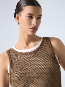 LYSMO 网眼针织背心 简约时尚 日常休闲