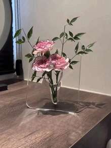 SHEIN 1pc A Creative Artistic Picture Frame Vase - Clear - View 7