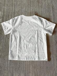 Áo thun cổ tròn in hình thánh giá và Chúa Jesus nhiều màu đá quý tôn giáo dành cho nữ - trắng - Xem 2