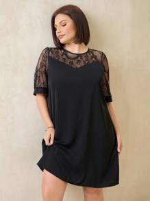 SHEIN Clasi Robe de tous les jours simple et à la mode pour femmes en grandes tailles