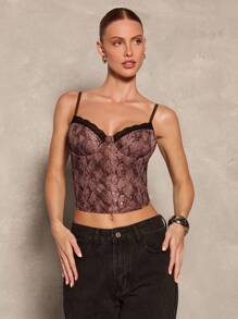 Glamine Women's Sequin Leopard Party Corset Camisole Tank Top,Summer Black Chic Club Tube Top,Fashion Casual Daily Body Suits For Women - Brown - View 5