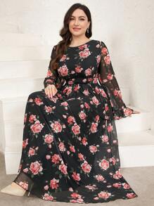 Modelyn Plus Size Dress Simple Fashion Casual Everyday - Multicolor - View 4