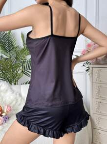 Women's Sexy Cami Pajama Top With "I Love My Boyfriend" English Print