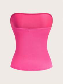 SHEIN EZwear 4pcs Casual Simple Solid Color Tube Tops - Multicolor - View 6