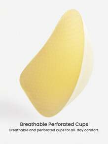 LUVLETTE Dream Curve 2ndSkin 全覆盖无线无缝透气侧支撑 V 领休闲运动健身内衣外穿文胸黄油黄色隐形内衣粘性 SizeFreedom 基本款文胸