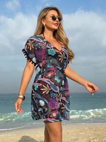 SHEIN Swim Lushore Women's Cover Up Simple Fashion Casual Daily Dress, Summer Beach Vacation