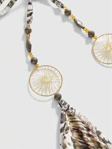 ROMWE Parte superior de tanque con estampado de leopardo con sello dorado e inferior en forma de triángulo invertido para tallas grandes con estilo Y2K hippie - Multicolor - Ver 3
