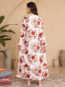 SHEIN Teen Girl Casual Fashion Printed Loose Dress - White - View 2