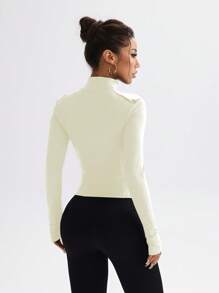 Dewbera 修身弹力拉链夹克，适合健身、跑步、瑜伽、日常休闲穿着