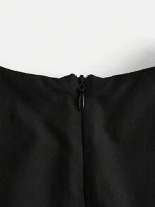 SHEIN Leap Crew Nova Glow Tween Girl 休闲时尚圆领无袖蝴蝶结连衣裙 - 黑色 - 查看 6