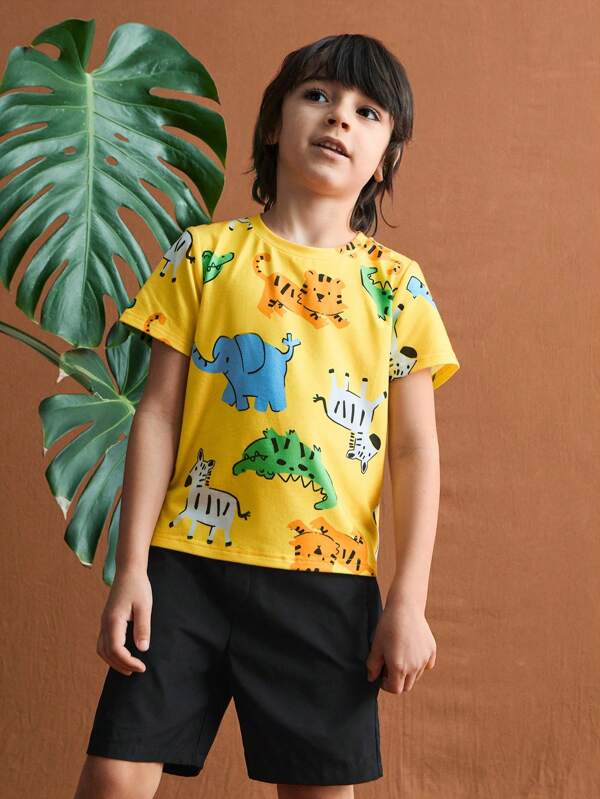 THE HAPPY LOOK Young Boys T-Shirts Simple Fashion Casual Daily