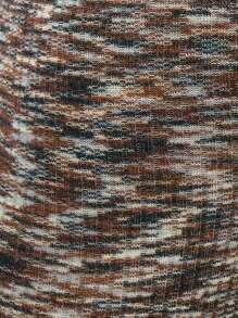 MUSERA Pantalones capri ajustados de punto acanalado, solo Bottom, estilo callejero de mujer para fiesta de verano - Café integral - Ver 3