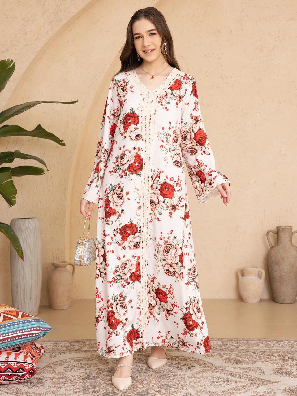 Teen Girl Casual Fashion Printed Loose Dress