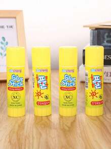 SHEIN 5pcs(9g) Pva Cartoon Solid Glue Stick For Office & Students Diy Handcraft Stationery, White Back To School
